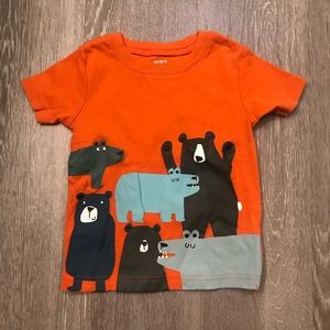 Carter’s Bears T-Shirt & Beanie with Ears Combo Baby Boy Size 24 M